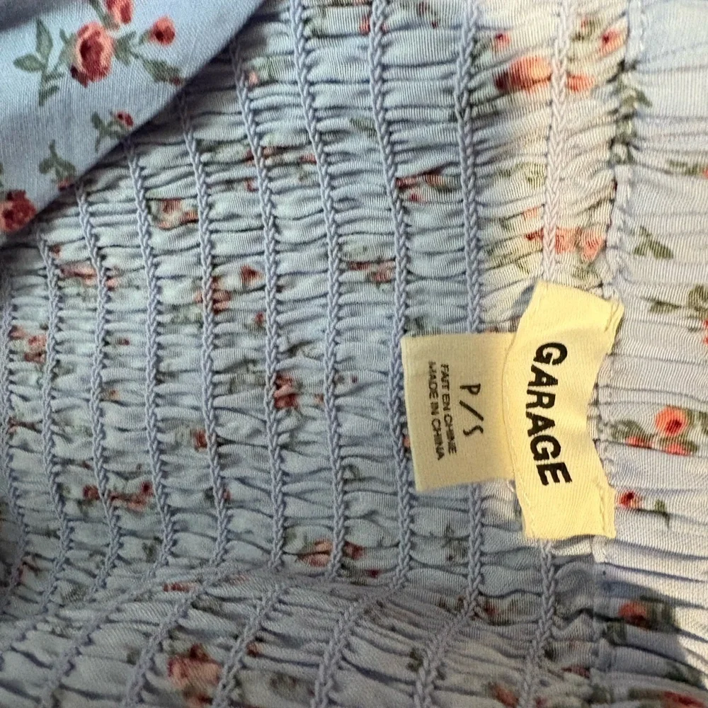 Garage floral dress light blue. fit and flare style. - Picture 3 of 4